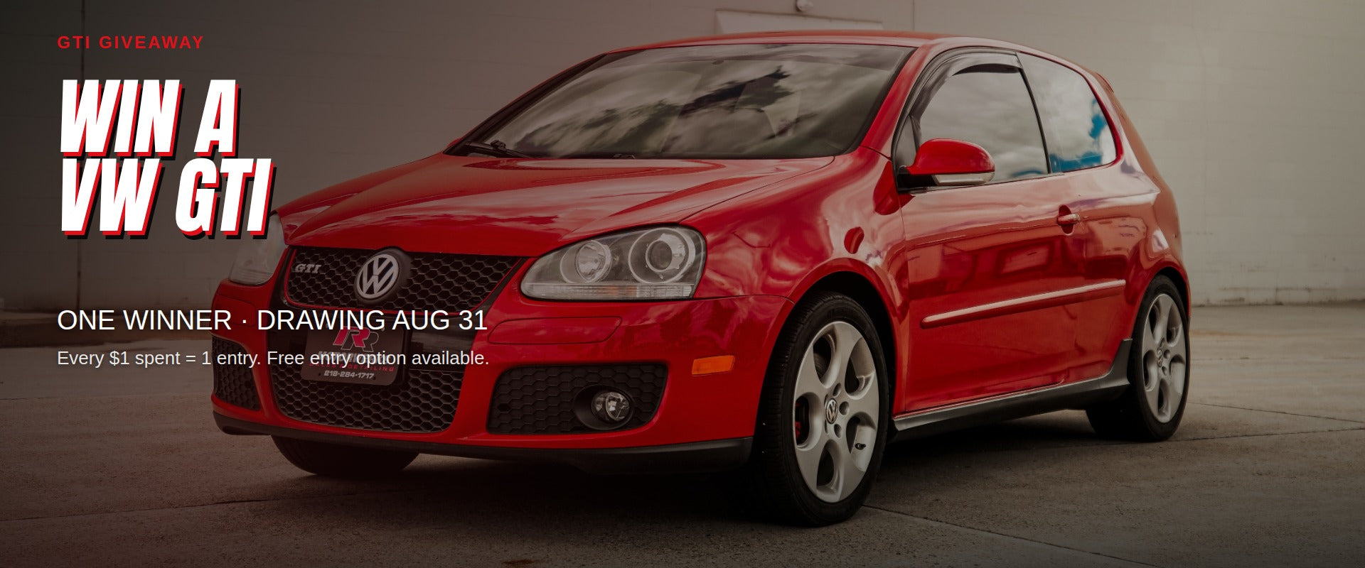 Win a Mk5 VW GTI in Tornado Red — Red River Motorwerks giveaway