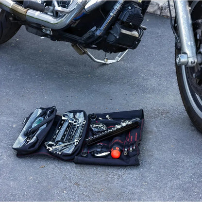 BoxoUSA Motorcycle Roll | 48-Piece Motorcycle Tool Kit PA925