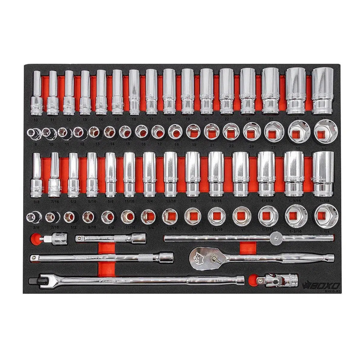 BoxoUSA Metric and SAE Master Tool Set | Advanced, 379-Pieces MTS-1