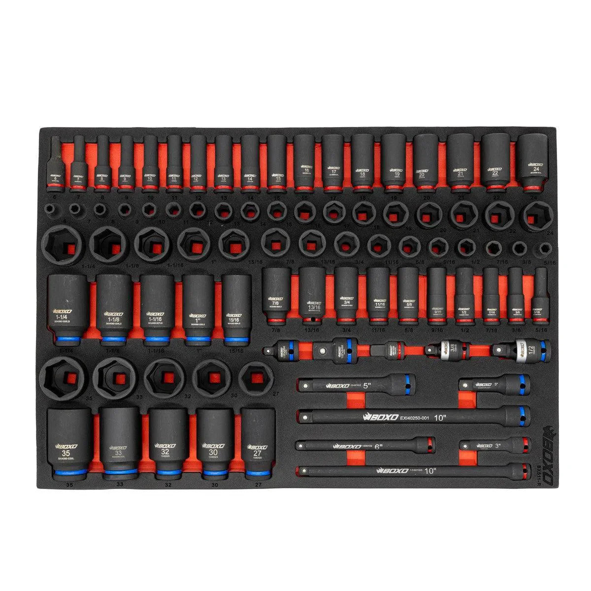 BoxoUSA Metric and SAE Master Tool Set | Advanced, 379-Pieces MTS-1