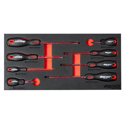 BoxoUSA 159-Piece Metric and SAE Combo 3-Drawer Hand Carry Tool Box ECC20301-003R2SBK1