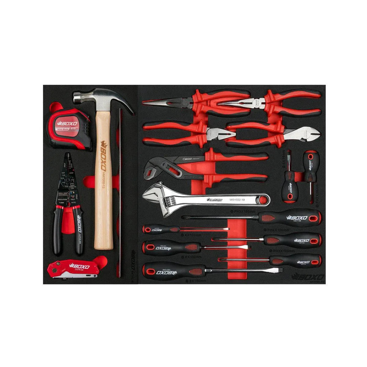 BoxoUSA Metric and SAE Master Tool Set | Starter, 222-Pieces BXE005C-R2