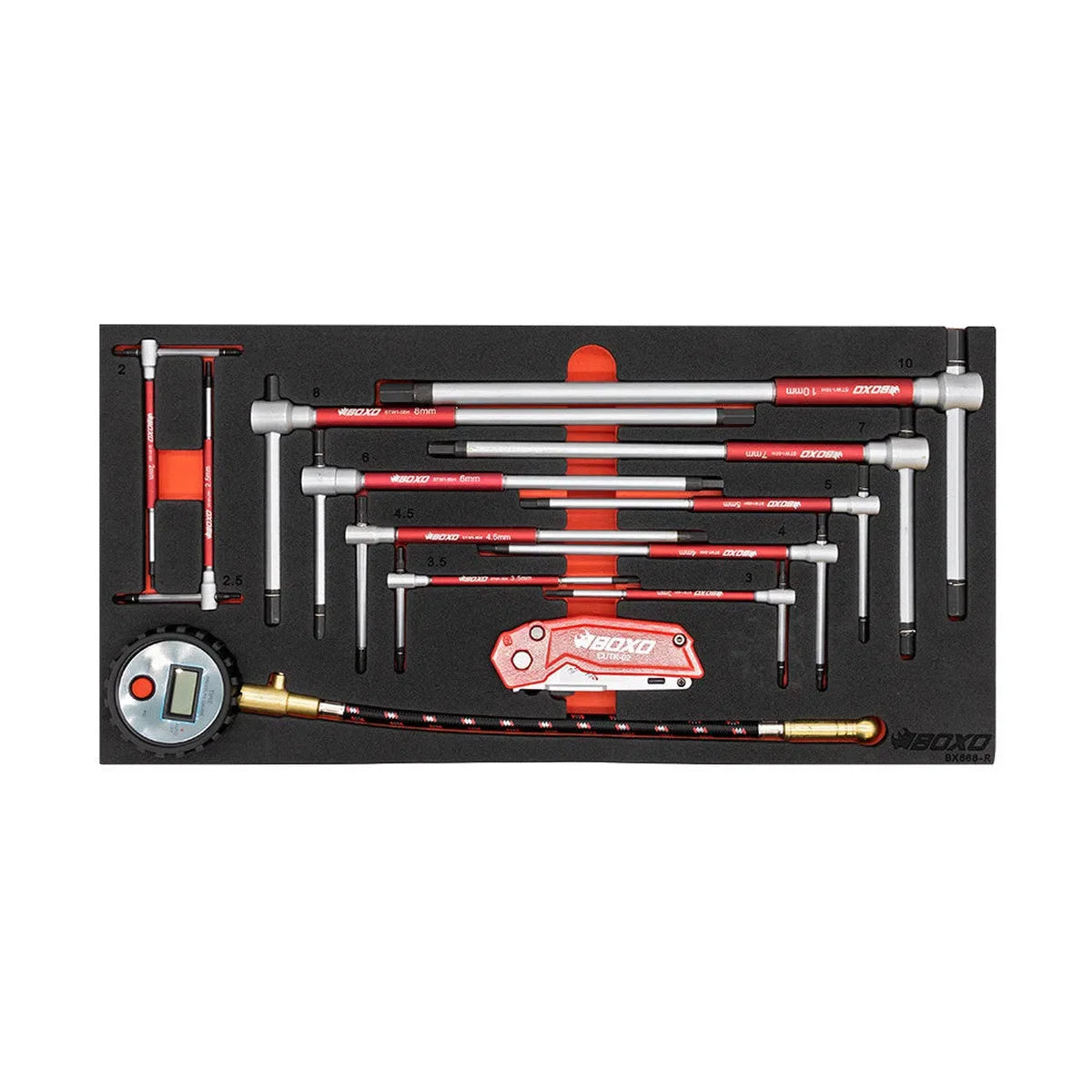BoxoUSA KartBox | 69-Piece Metric Karting 3-Drawer Hand Carry Tool Box GOKARTBX1-BK
