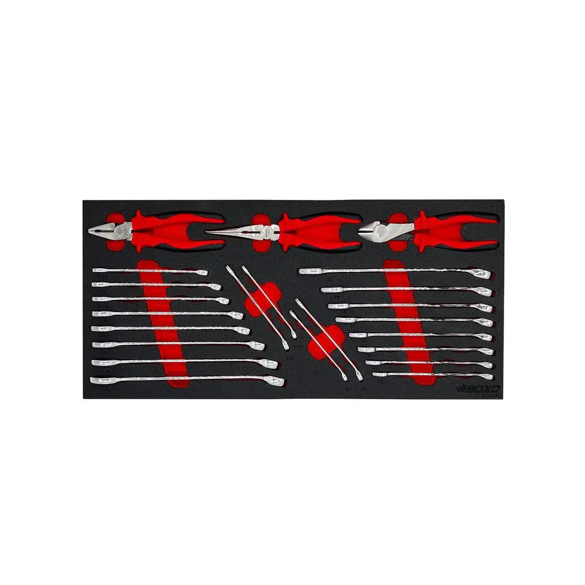 BoxoUSA 159-Piece Metric and SAE Combo 5-Drawer Hand Carry Tool Box ECC26501L-058R2SBK
