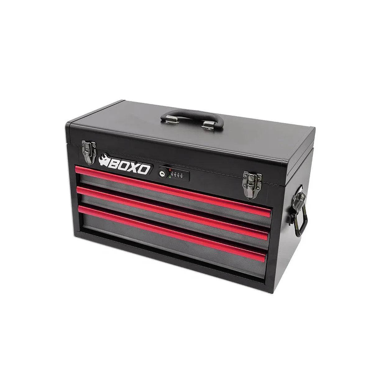 BoxoUSA KartBox | 69-Piece Metric Karting 3-Drawer Hand Carry Tool Box GOKARTBX1-BK-R
