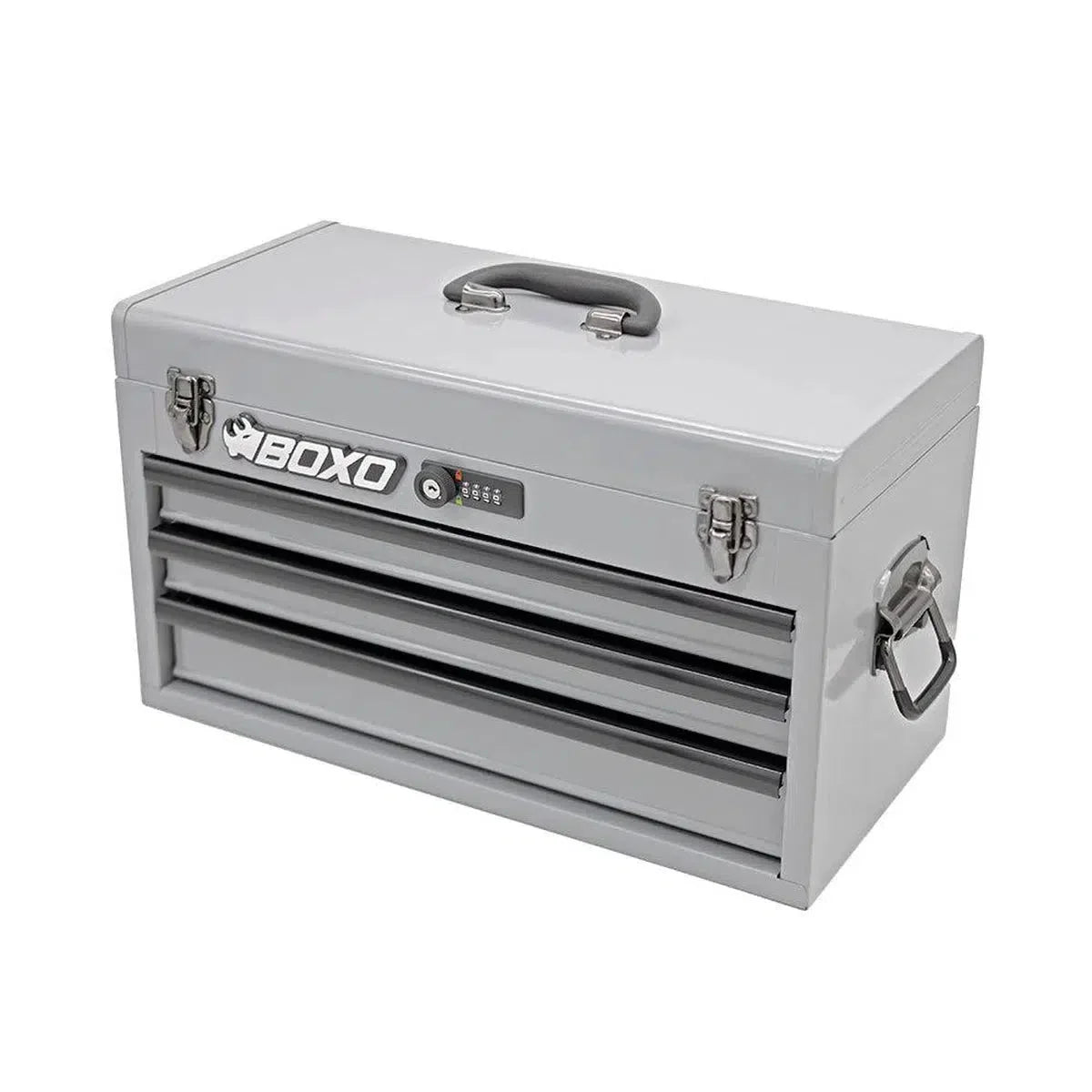 BoxoUSA 20" 3-Drawer Hand Carry Tool Box ECC20301L-NGY1-BK