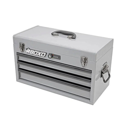 BoxoUSA 20" 3-Drawer Hand Carry Tool Box ECC20301L-NGY1-BK