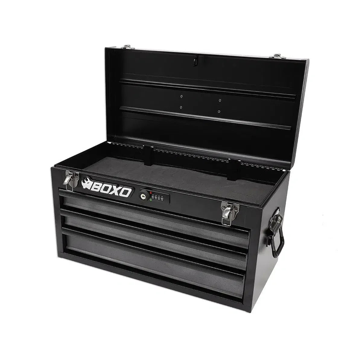 BoxoUSA 20" 3-Drawer Hand Carry Tool Box ECC20301L-SBK1-BK