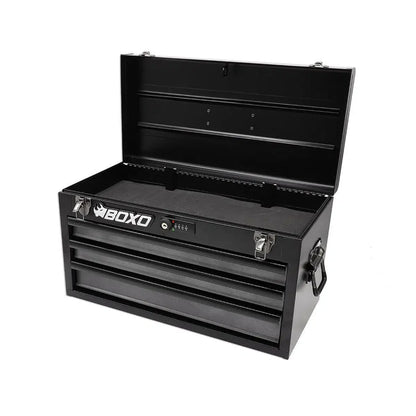 BoxoUSA 20" 3-Drawer Hand Carry Tool Box ECC20301L-SBK1-BK