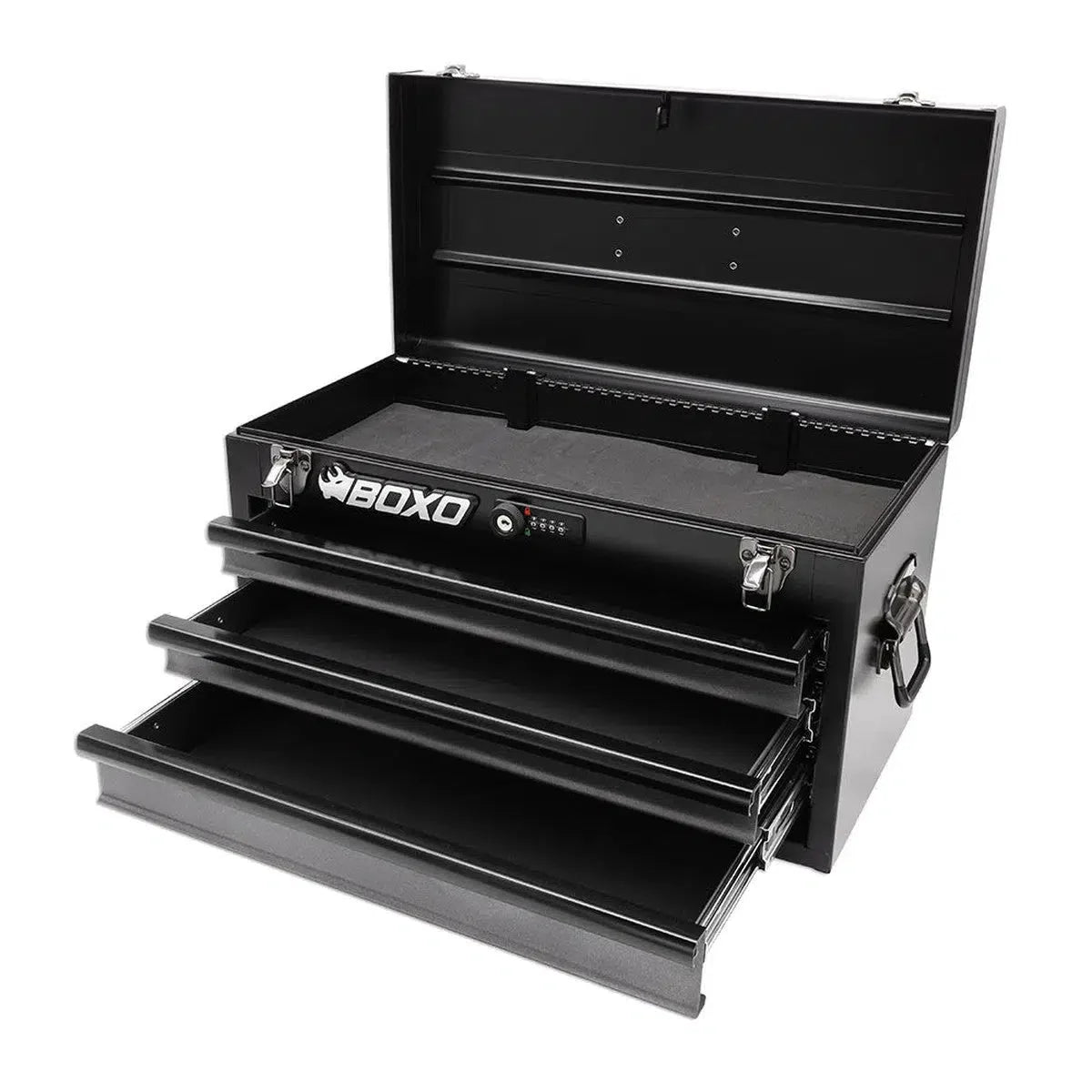 BoxoUSA 20" 3-Drawer Hand Carry Tool Box ECC20301L-SBK1-BK
