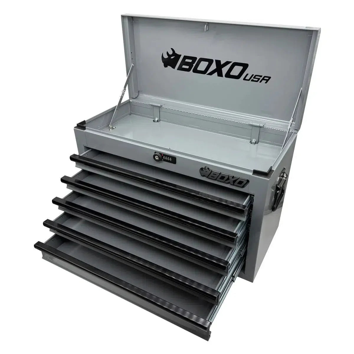 BoxoUSA 26" 5-Drawer Hand Carry Tool Box ECC26501L-SBK-BK