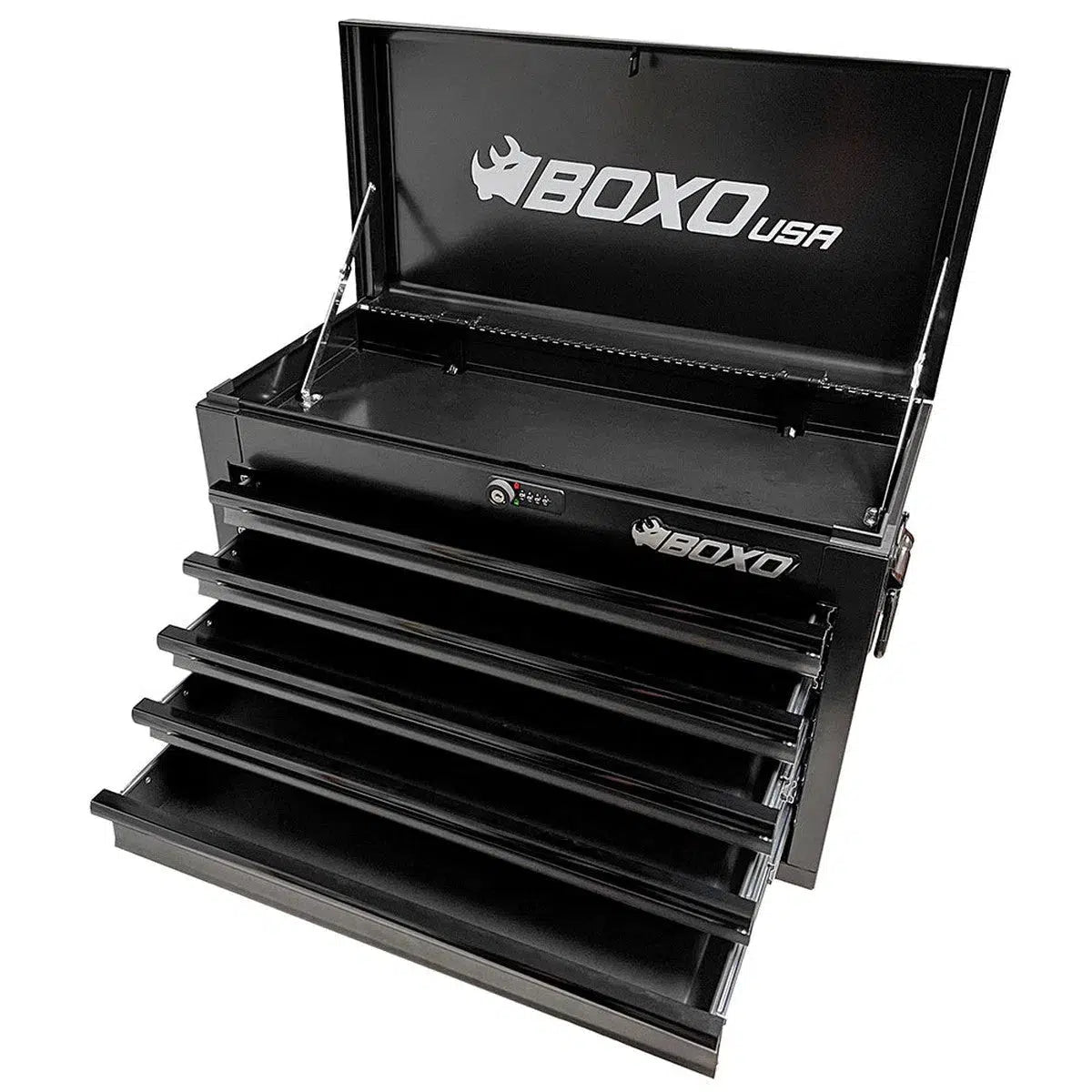 BoxoUSA 26" 5-Drawer Hand Carry Tool Box ECC26501L-SBK-BK
