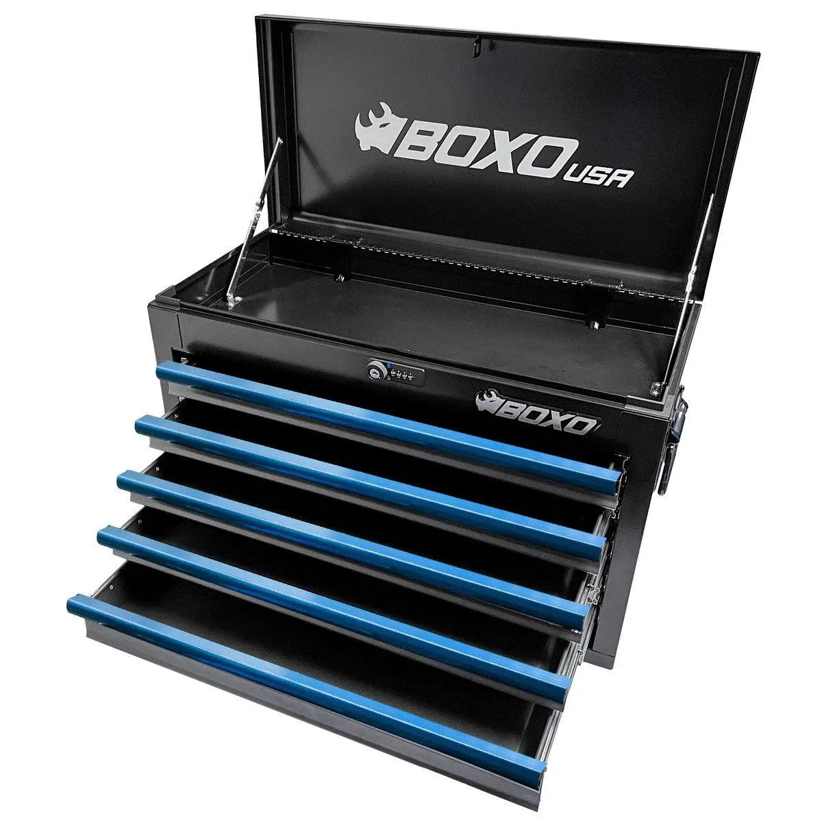 BoxoUSA 26" 5-Drawer Hand Carry Tool Box ECC26501L-SBK-BK