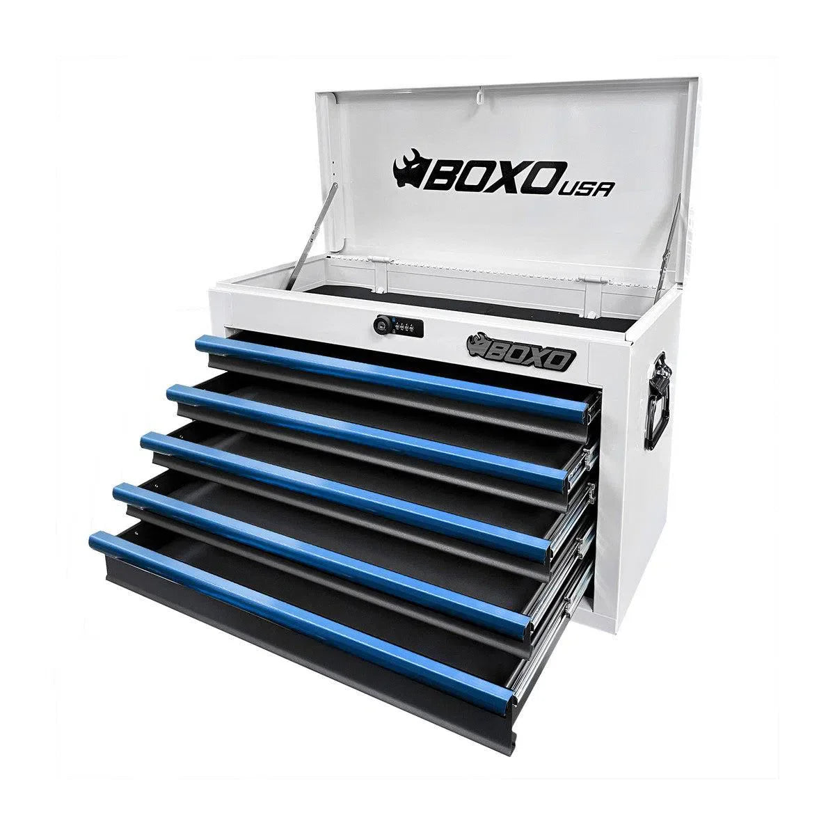 BoxoUSA 26" 5-Drawer Hand Carry Tool Box ECC26501L-SBK-BK