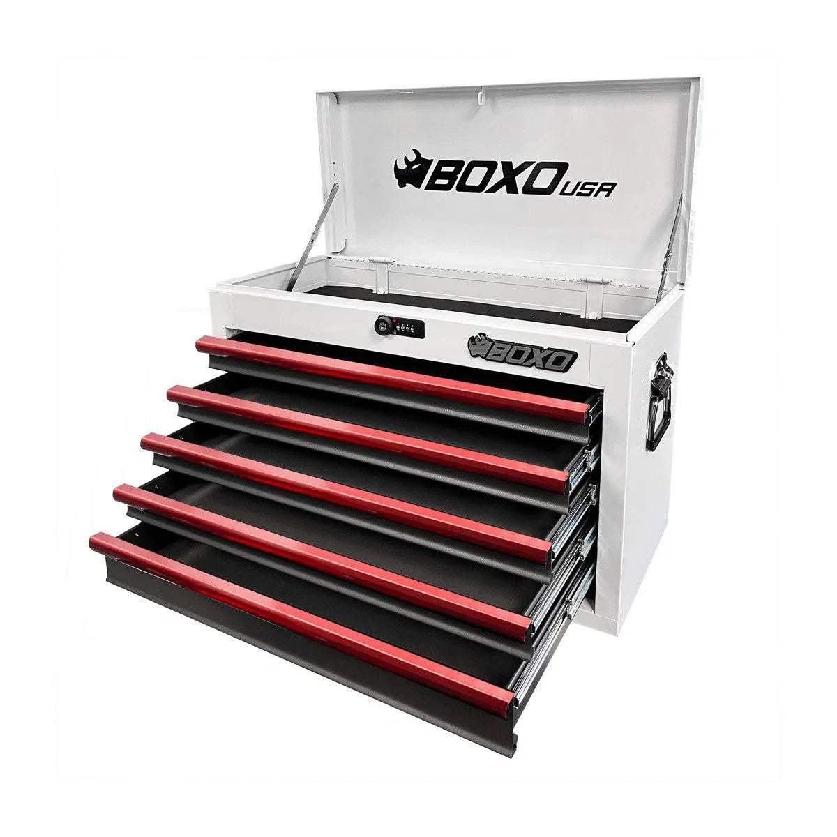 BoxoUSA 26" 5-Drawer Hand Carry Tool Box ECC26501L-SBK-BK