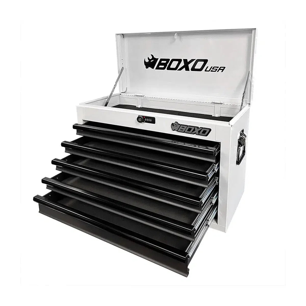 BoxoUSA 26" 5-Drawer Hand Carry Tool Box ECC26501L-SBK-BK