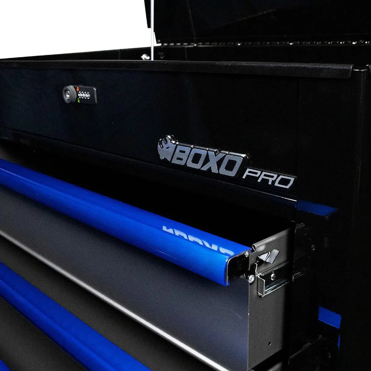 BoxoUSA Pro Series | 35" 5-Drawer Flip-Top Service Cart Tool Box with 222-Piece Master Tool Set 35FBM-BK-R