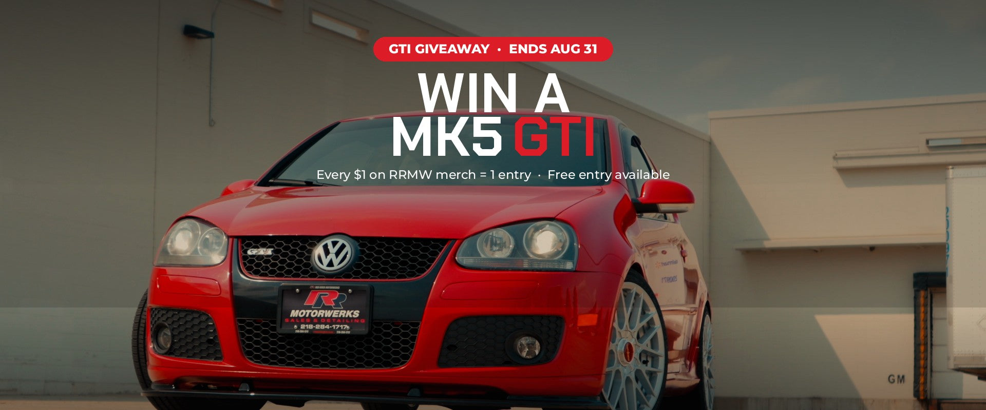 Win a Mk5 VW GTI in Tornado Red — Red River Motorwerks giveaway