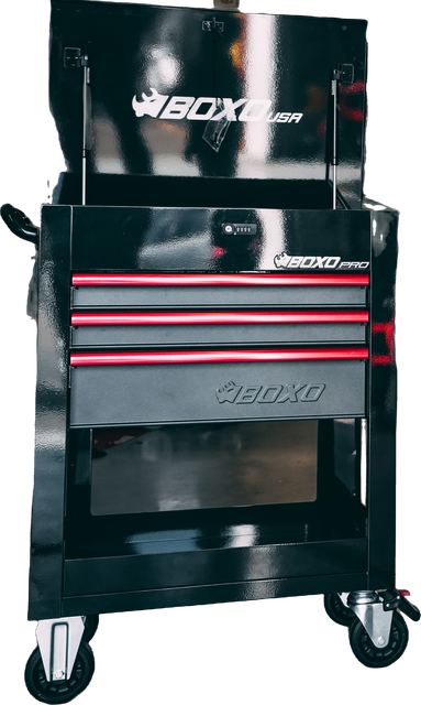 BOXO Pro Service Cart — Black finish